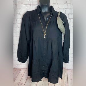 Black Tiered Mini Dress